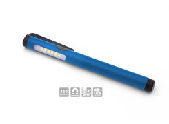 Rechargeable pocket-sized pen torch with two light beams (150/70 lumen). Cembre