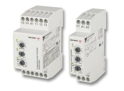 Carlo Gavazzi multi-voltage Delay on Release mini-DIN timers with 1 or 2 contacts. Time range: 0.1 s - 100 h
