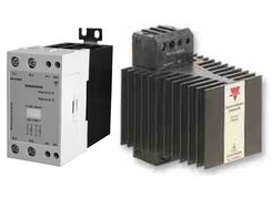 SSR two independent poles and controls with heatsink. Carlo Gavazzi